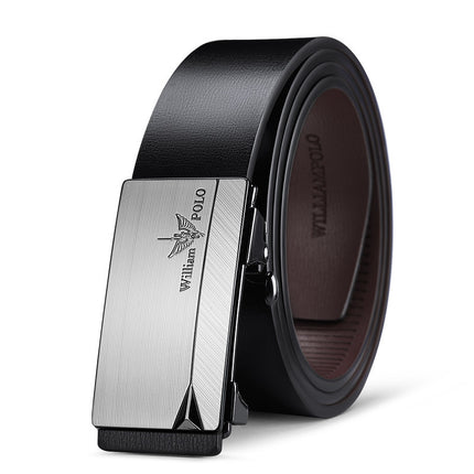 Emperor Paul Belt Men's Genuine Leather Belt Alloy Buckle Waistband Guangzhou Belt Men's High-End Wholesale