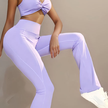 Cross-Border Yoga Clothing Set 20525 New Elastic Fitness Fashion Yoga Clothing Two-Piece Set for Women Pilates Exercise