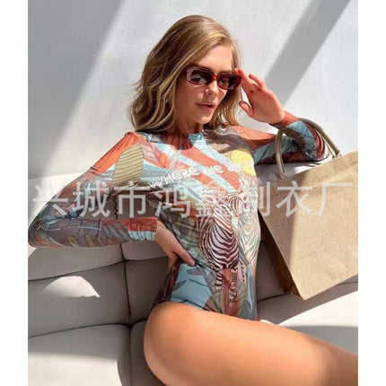 Foreign trade swimsuit упальник one-piece swimsuit women ozon beach holiday Russian bikini women