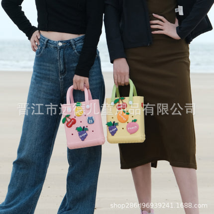 New Satchel Hot-Selling Silicone Hole Bag Cute Ins Style Mobile Phone Hole Bag DIY Decorative Piece Silicone Bag
