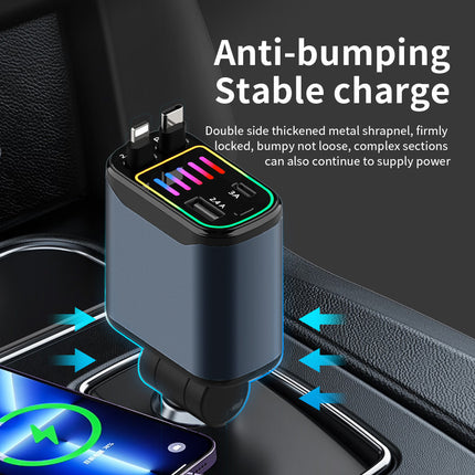 Cross-border X1 car-mounted charging mobile phone electrical appliances support 66W super fast charging PD30 telescopic breathing light atmosphere light C new