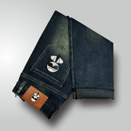 Fast hand TikTok same style Old Buddha high-end autumn and winter retro slim stretch fashion brand small straight men's jeans