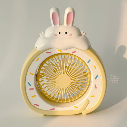 Food Toy Series Cartoon Electric Fan Summer Small Dormitory Fan USB Mini Fan Portable Handheld Fan
