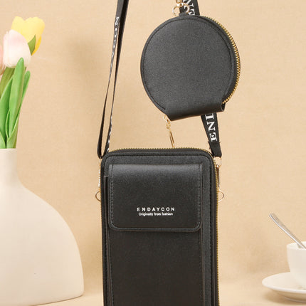 Cross-Border Two-Piece Mobile Phone Bag for Women, Small Diagonal Cross-Body, Versatile, Multi-Functional, Cute, Vertical Shoulder Bag for Mobile Phone