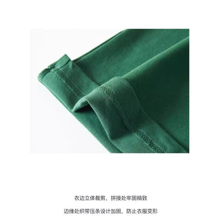 300g heavy brushed summer new washed cotton T-shirt short sleeve fashion trendy men's loose solid color men's bottoming shirt