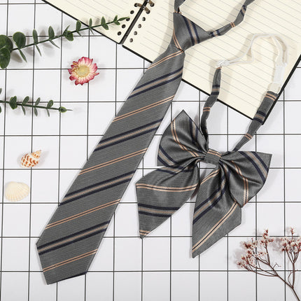 Japanese Plaid JK Tie Tie Set Women's College Style Graduation Photo Free Accessories Korean Style Bow Mariners Suit