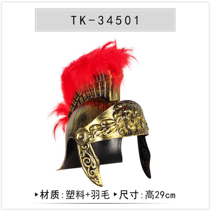 Ancient Roman Samurai Props Medieval Helmet Plastic Weapon Props Greek PU Sword Dagger Shield Knife