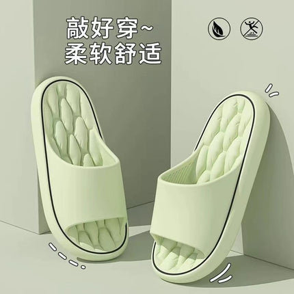 New Summer Thick Bottom Slippers Women's Summer Indoor Home 2025 New Bathroom Bath Non-slip Massage Sandals