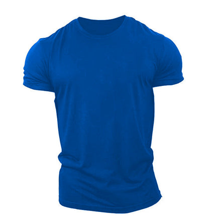 Sports short-sleeved men's T-shirt loose trendy fitness training muscle Iron Dog Brothers casual letters summer style