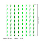 Green straw-10pcs