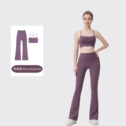 [in Stock] Ld Speaker Y-Shaped Vest Set Long Sleeve Women's Slim Fit Jacket Stretchy Sports Yoga Wear