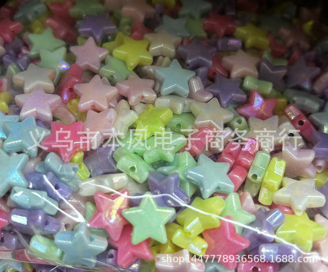 Acrylic light color plated AB colorful diy children beaded material candy AB colorful beads jewelry accessories