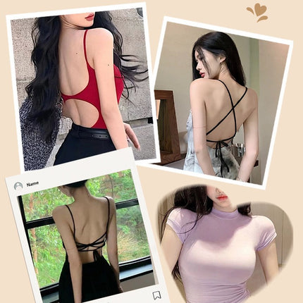 U-shaped beautiful back underwear women's small chest gathered to show the waist thin sexy peach chest extended backless bra