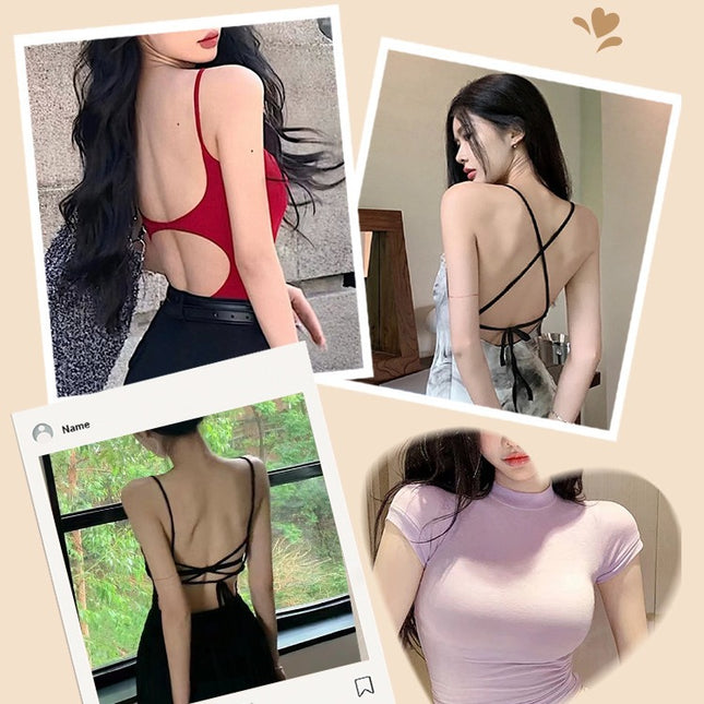 U-shaped beautiful back underwear women's small chest gathered to show the waist thin sexy peach chest extended backless bra