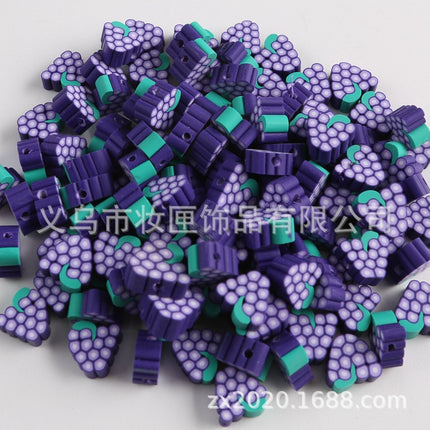 100 a pack of cross-border fruit soft pottery loose beads clay beads diy Amazon material bag accessories mobile phone