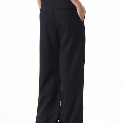 American-Style High-End Pleated Flared Floor-Length Casual Pants, Trendy Loose Versatile Slim-Fit Drape Dress Pants