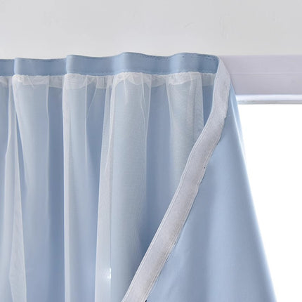 Source manufacturers non-perforated installation curtains hook and loop curtains cross-border foreign trade shading curtains self-adhesive finished products wholesale