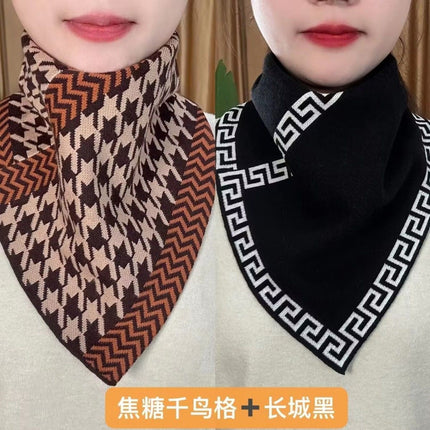 New Style Fashion 2024 Autumn and Winter Neck Protection Neck Korean Style Cold-proof All-match Neck Set Warm Temperament Triangle Scarf