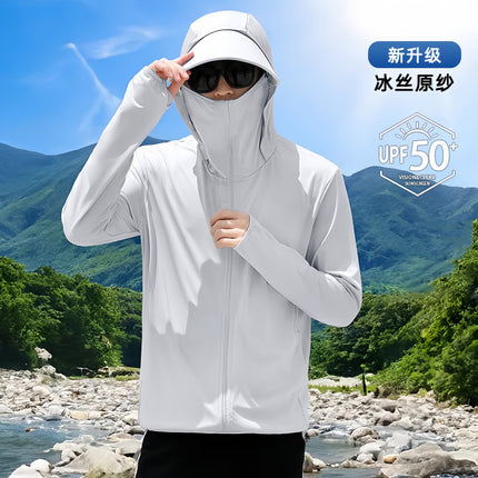 Sunscreen Clothing Men's Mountain Outdoor Sunshade Big Hat Brim Skin Clothing Summer Upf50 Ice Silk Couple Sunscreen Clothing Breathable