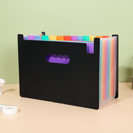 Accordion File Folder with 13/25 Compartments for Student Test Paper Classification, Edge-Bound Portable Document Bag, Test Paper Storage Bag