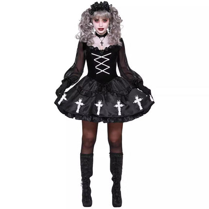 Halloween Vampire Dress Female Adult Vampire Sexy cos Horror Ghost Bride Witch Masquerade Dress
