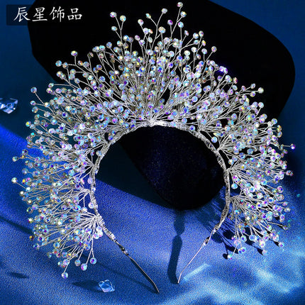Star CX193 silver rhinestone alloy handmade hair band bridal bridesmaid wine dress headdress wedding dress hair band