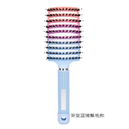 Cross-border Hot Pig Mane Big Bend Comb Fluffy Curly Hair Styling Comb Anti-static Hair Comb Home Hair Massage Comb