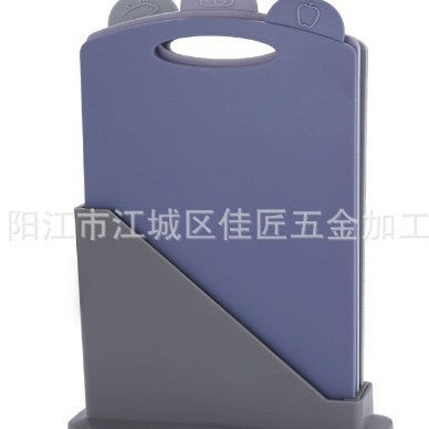 Kitchen Classification Cutting Board Creative Baby Food Supplement Wheat Straw Cutting Board Pp Plastic Creative Four-Piece Set Classification Cutting Board