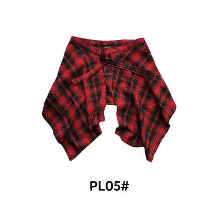 Children's Shirts, Sweatshirts, T-Shirts, Jackets, Layering Essentials, One-Piece Tie-Up Design, Hides Belly Fat, Plaid Hem