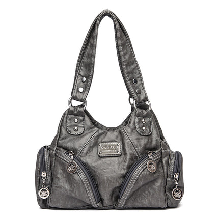 Cross-Border Retro Soft Leather Motorcycle Bag New European and American Trendy Diagonal Shoulder Bag Ready-Made Amazon Quality Women's Bags