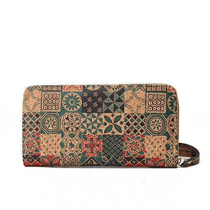 2024 New Arrival Cross Mirror PU Softwood Wallet Long Zipper Wallet Mobile Phone Bag Single Pull Medium Zipper Wallet