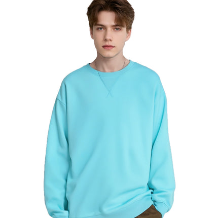 380g Heavyweight Pure Cotton Classy Cotton Tight and Warm Terry Round Neck Sweatshirt Trendyy and Versatile with Customizable Logo