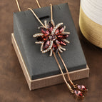 A two-piece flower sweater chain purple