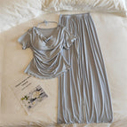 33027.3 # (with fixed breast pad) short sleeves + long pants baby milk blue / M
