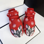 Deer fleece-lined Red [suitable for 6-10 years old]]