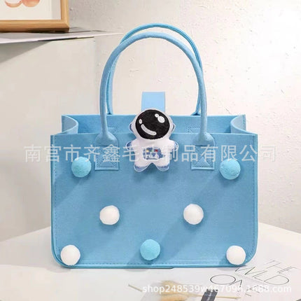 Factory Supplies Trendy Bags for 100-Day Celebrations, Birthday Favors, Cartoon Felt Bags, Student Lunch Box Storage