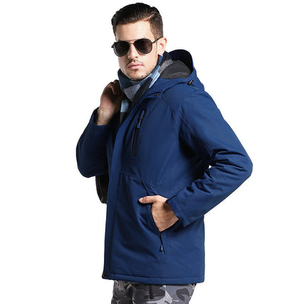 Cross-Border Smart Heated Jacket, New Fashion Couple's Cotton Coat, Men's Waterproof Clothing, Windproof and Warm Mountaineering Clothing
