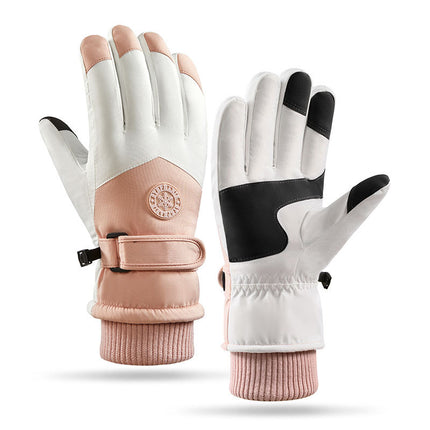 Winter skiing men's and women's gloves outdoor warm windproof cold riding anti-slip touch screen splash water A23-HXHB
