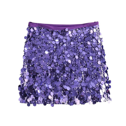 Saw Aliexpress Independent Station Women's European and American Style Sequined Hip Skirt Mini Sexy Skirt 3920139