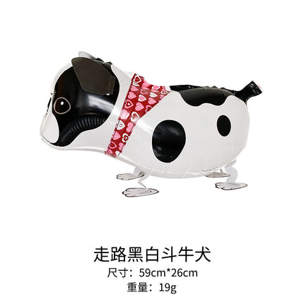 Walking animal balloon online celebrity cartoon walking pig balloon night market stall push aluminum film balloon wholesale