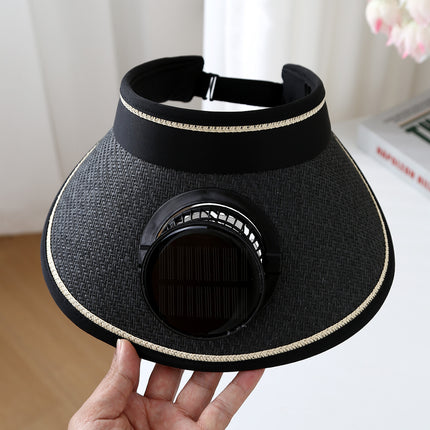 Korean Style Straw Hat for Men and Women, Anti-Uv, Foldableable Sunshade, Empty Top Hat, Sun Protection, Face-Covering Beach Sun Hat