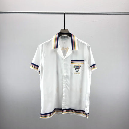 2023 New Summer Men's Casual Suit Short-Sleeved Shirt and Shorts with Mesh Print Pattern Inside for Men and Women