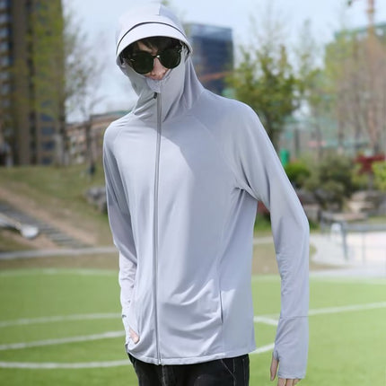 2025 Sun Protection Clothing Men's Summer Thin Jacket Light and Breathable Ice Silk Feel Fishing Sun Protection Clothing Men's and Women's Sun Protection