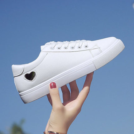 25 years spring new cross-border trade casual white shoes fashion trend board shoes women's low lace-up women's shoes wholesale