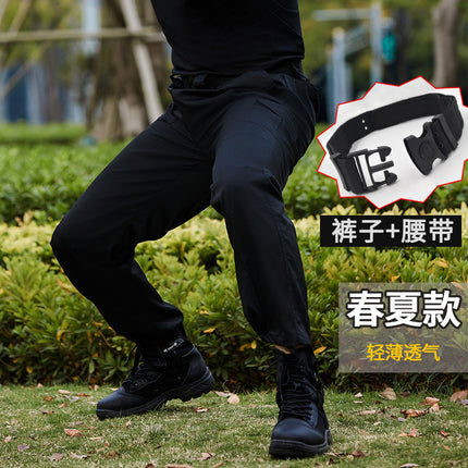 Spring and Autumn Security Training Pants Black Male Military Fan Pants Duty Summer Thin Special Forces Tactical Special Training Overalls