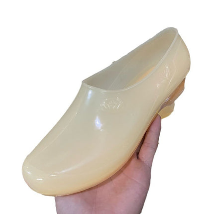 Shanhe 703 Pure Color Yuanbao Yellow No Interior Washing Quick-drying Shoes for Mother Outdoor Vegetable Waterproof Women's Rubber Shoes