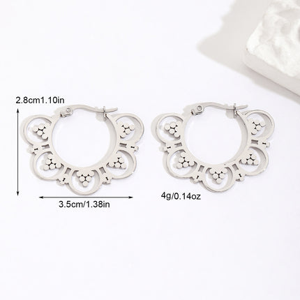 European and American Export Earrings, Stainless Steel Jewelry, High-End, Non-Fading, Exquisite and Exaggerated Earrings for Women, Versatile Titanium Steel Earrings