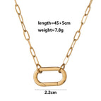 Spring buckle paper clip chain