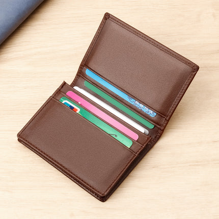 Genuine Leather Business Card Bag Card Bag Napa Top Layer Cowhide Plain Business Card Holder Men's Embossable LOGO Soft Face