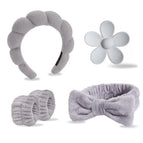 Light gray-petal clip five-piece set (opp bag)